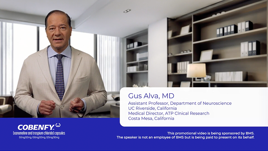 Watch video: Gus Alva, MD explains the mechanism of action (MOA) of Cobenfy